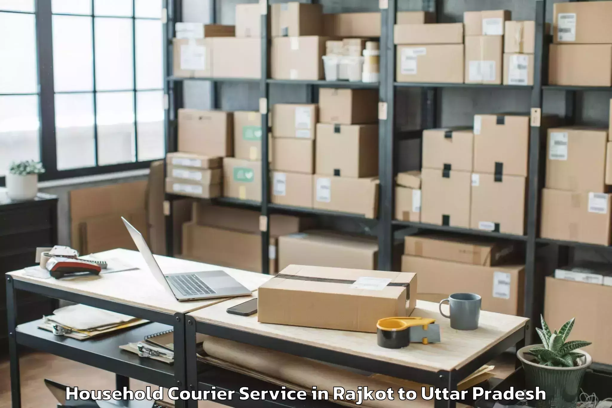 Affordable Rajkot to Sultanpur Household Courier